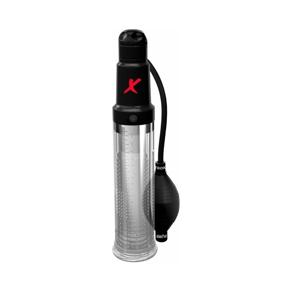PDX Elite Suck-N-Pump Vibrating Penis Pump & Stroker Clear - product image 3