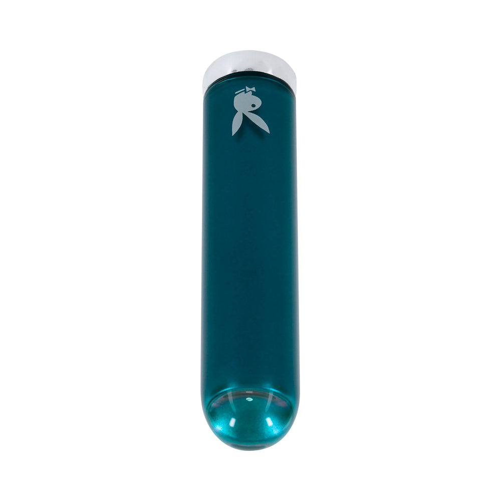 Playboy Emerald Rechargeable Vibrating Glass Mini Vibe Deep Teal - product image 6