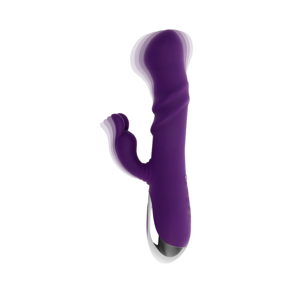 Playboy Bunny Punch Rechargeable Silicone Rabbit Vibrator Purple - product image 3