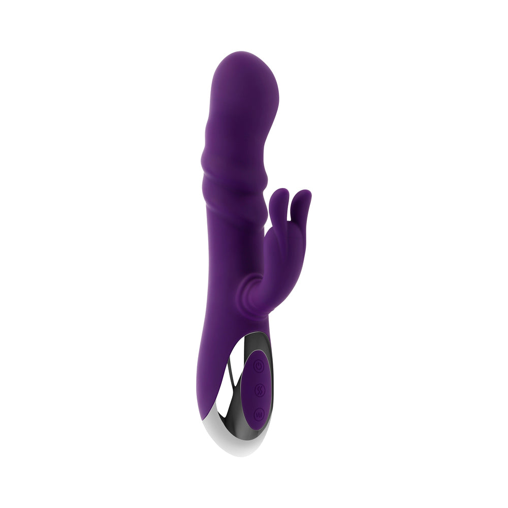 Playboy Bunny Punch Rechargeable Silicone Rabbit Vibrator Purple - product image 4