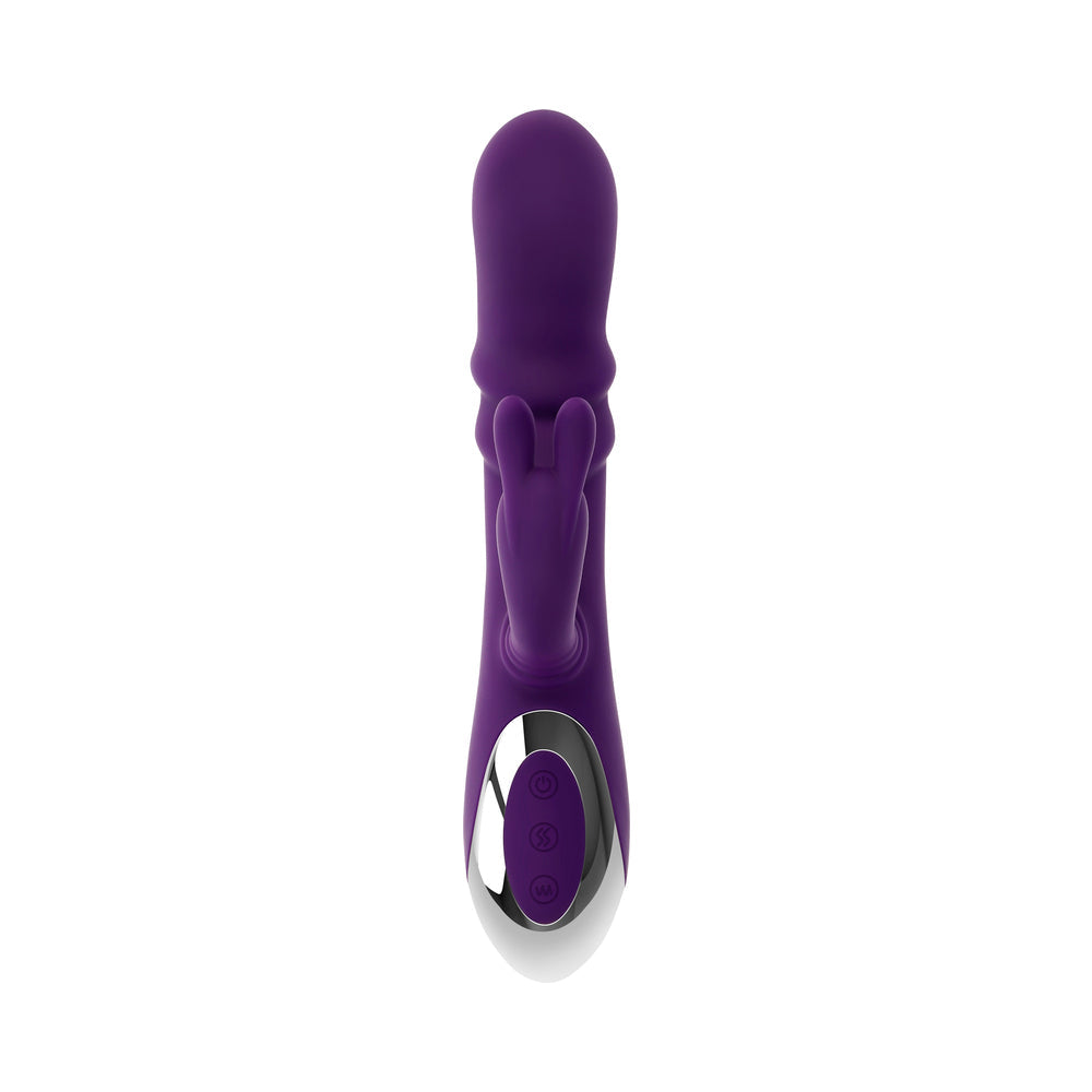 Playboy Bunny Punch Rechargeable Silicone Rabbit Vibrator Purple - product image 5