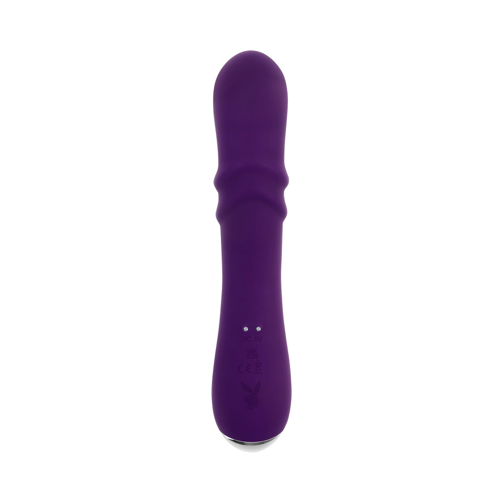 Playboy Bunny Punch Rechargeable Silicone Rabbit Vibrator Purple - product image 6