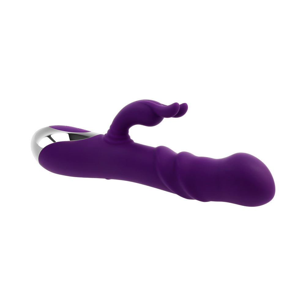 Playboy Bunny Punch Rechargeable Silicone Rabbit Vibrator Purple - product image 7