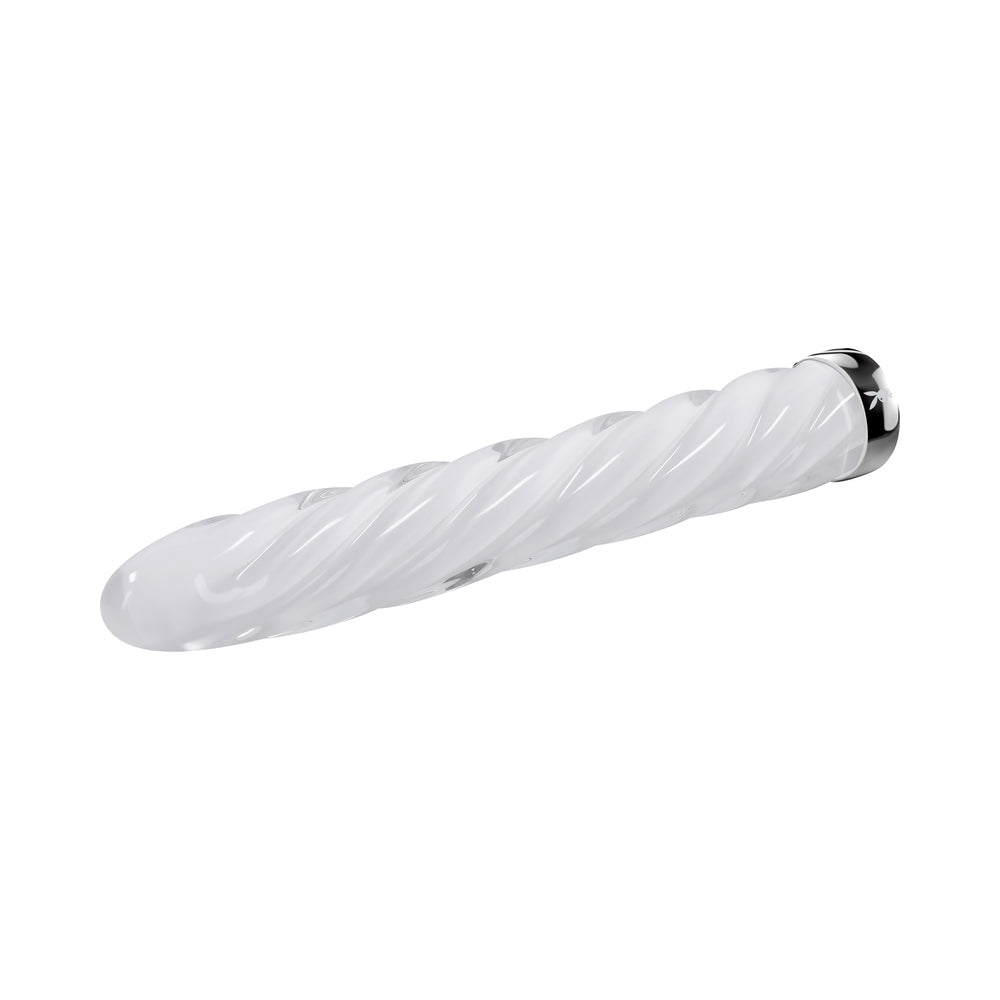 Playboy In A Twist Rechargeable Glass Vibrator White - product image 6