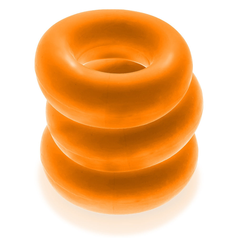 Oxballs Fat Willy 3-Pack Jumbo Cockrings Orange - product image 3