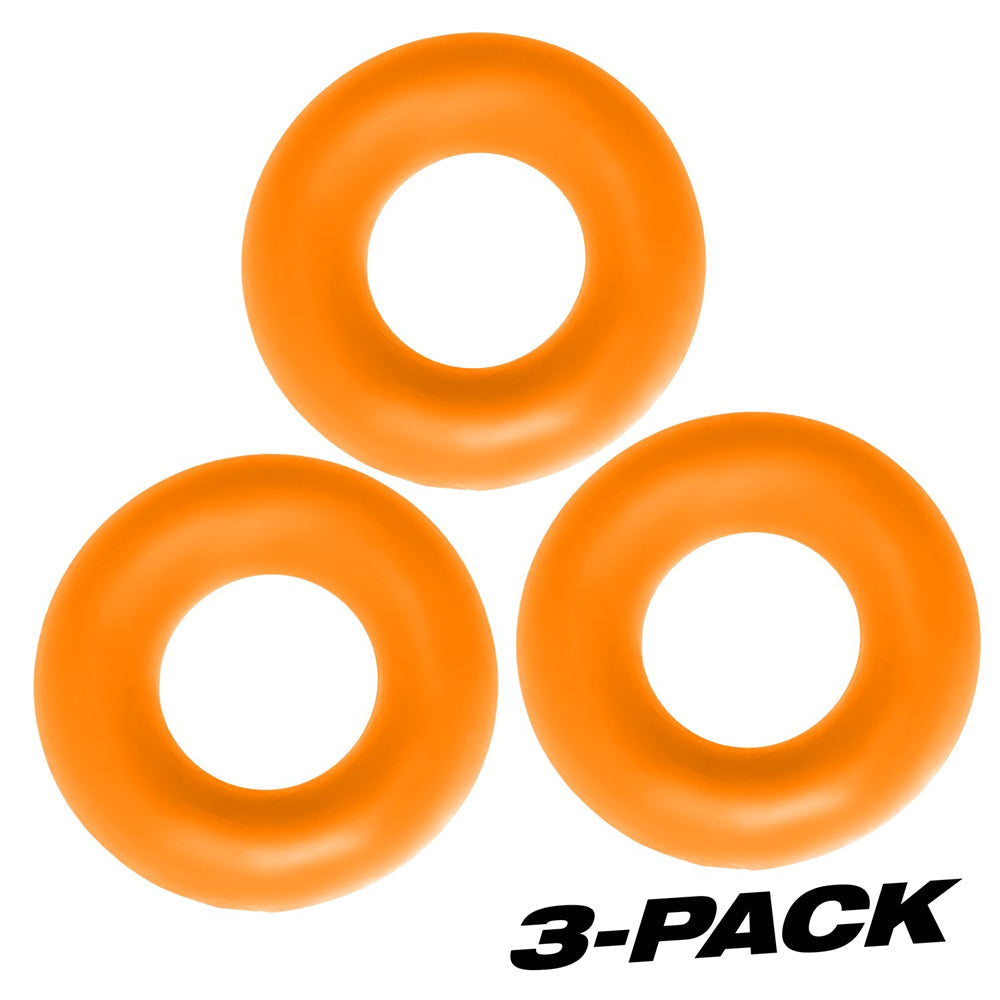 Oxballs Fat Willy 3-Pack Jumbo Cockrings Orange - product image 6