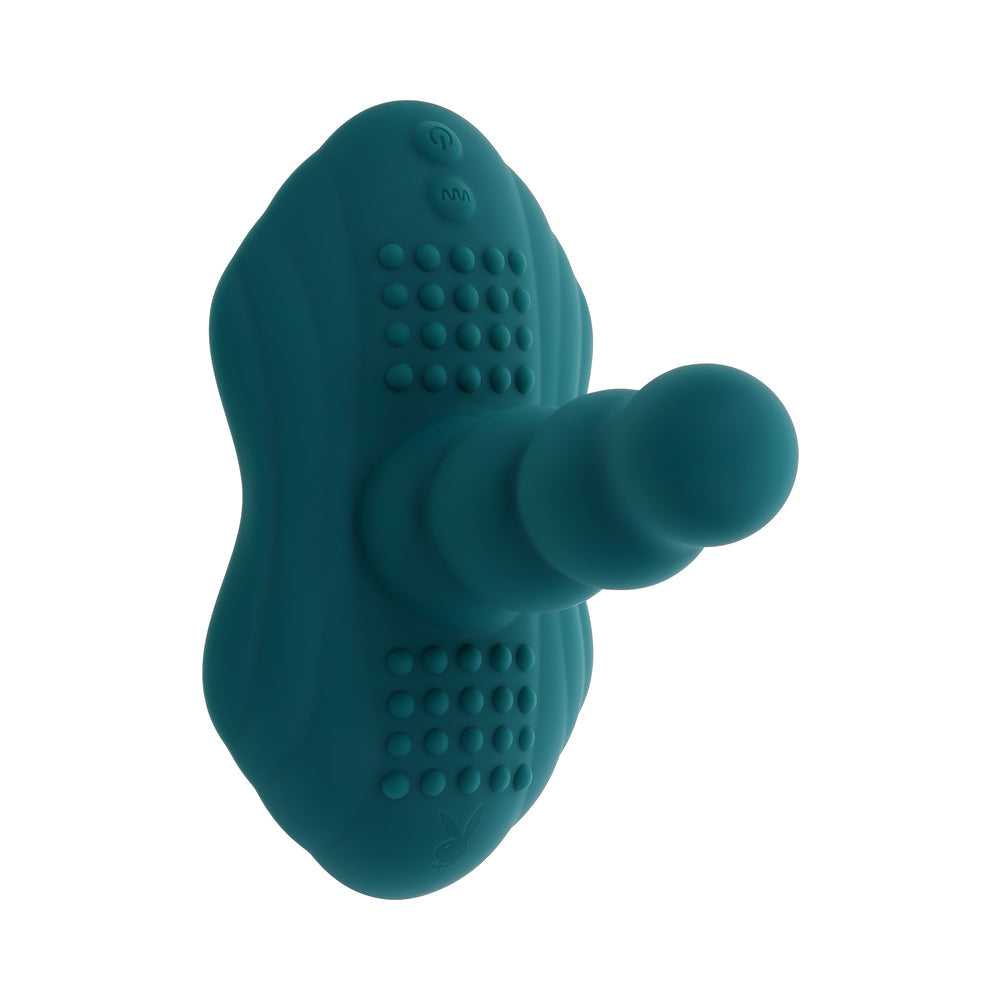 Playboy Have A Seat Rechargeable Silicone Remote-Controlled Vibrating Grind Pad Deep Teal - product image 3