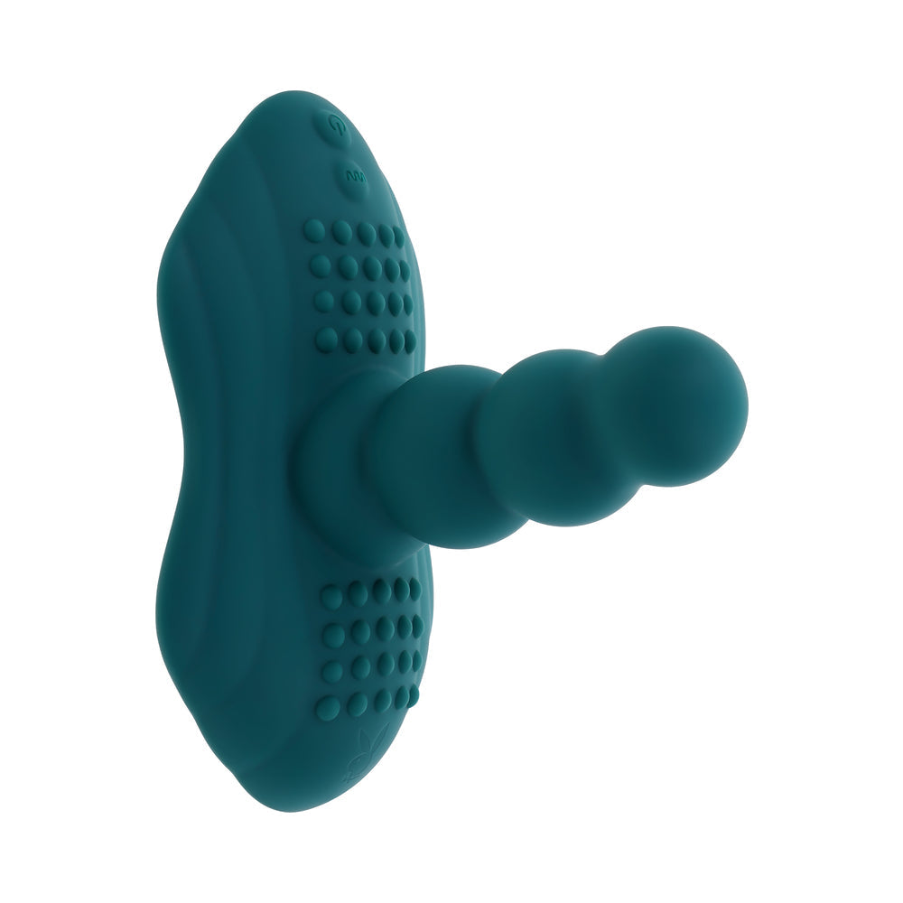 Playboy Have A Seat Rechargeable Silicone Remote-Controlled Vibrating Grind Pad Deep Teal - product image 4