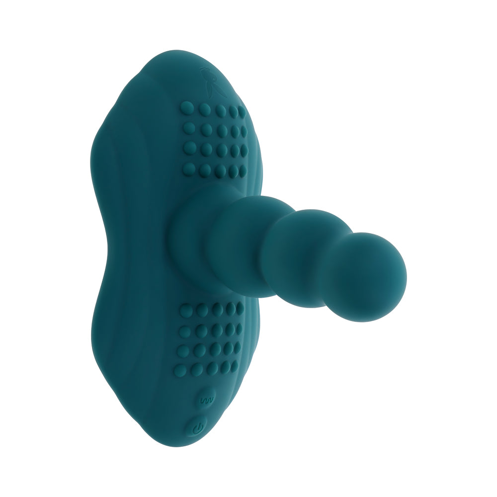 Playboy Have A Seat Rechargeable Silicone Remote-Controlled Vibrating Grind Pad Deep Teal - product image 6
