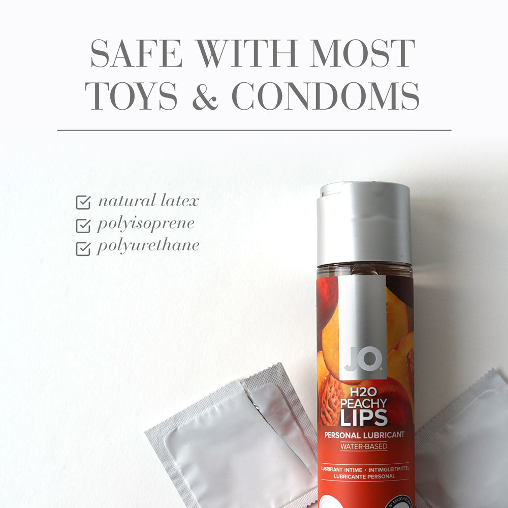 JO H2O Peachy Lips Flavored Water-Based Lubricant 4 oz. - product image 3