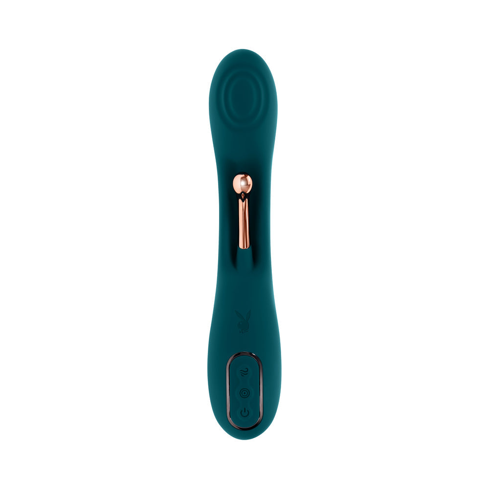 Playboy Aurelie Rechargeable Silicone G-Spot Tickling Vibrator Deep Teal - product image 3