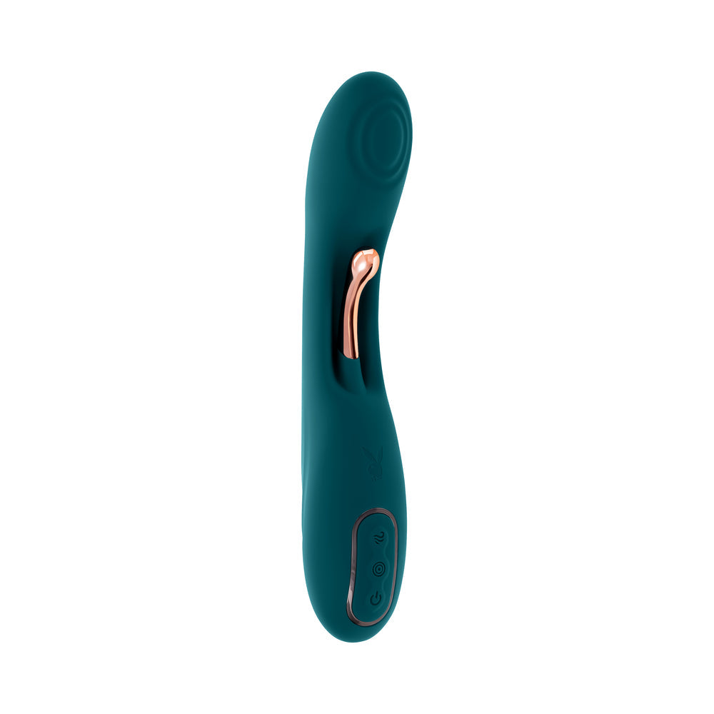 Playboy Aurelie Rechargeable Silicone G-Spot Tickling Vibrator Deep Teal - product image 4