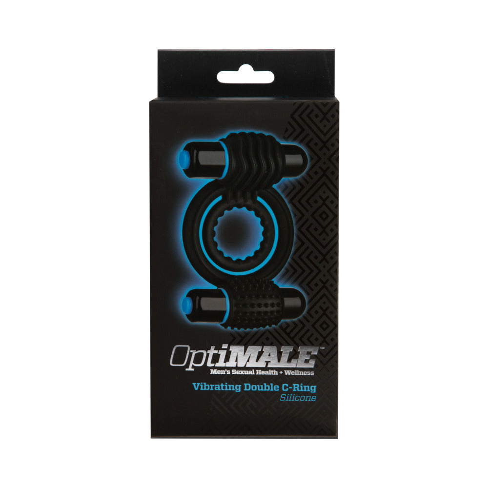 OptiMALE - Vibrating Double C-Ring Black - product image 3