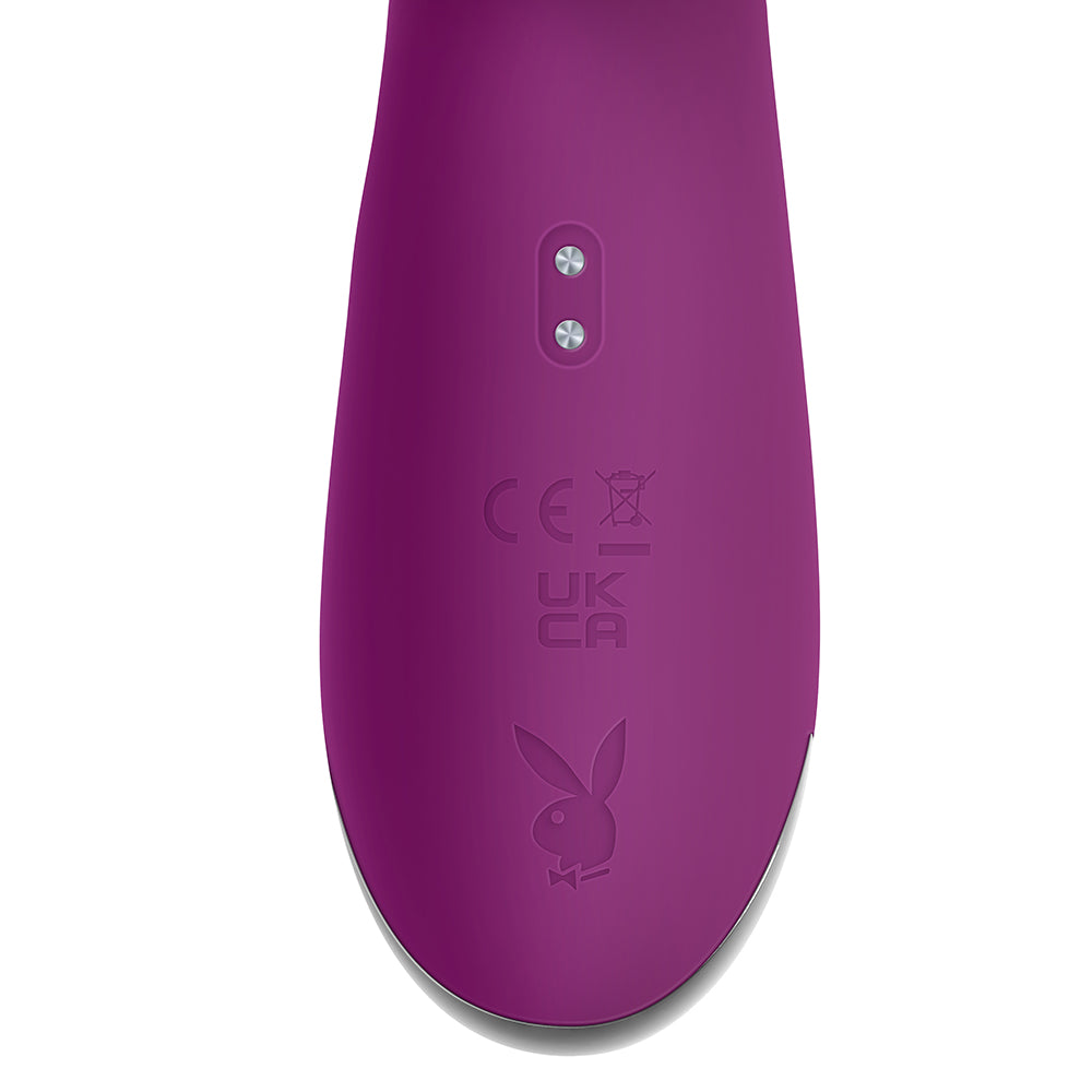 Playboy Busy Bunny Rechargeable Dual Stimulator Vibrator Silicone Wild Aster - product image 8