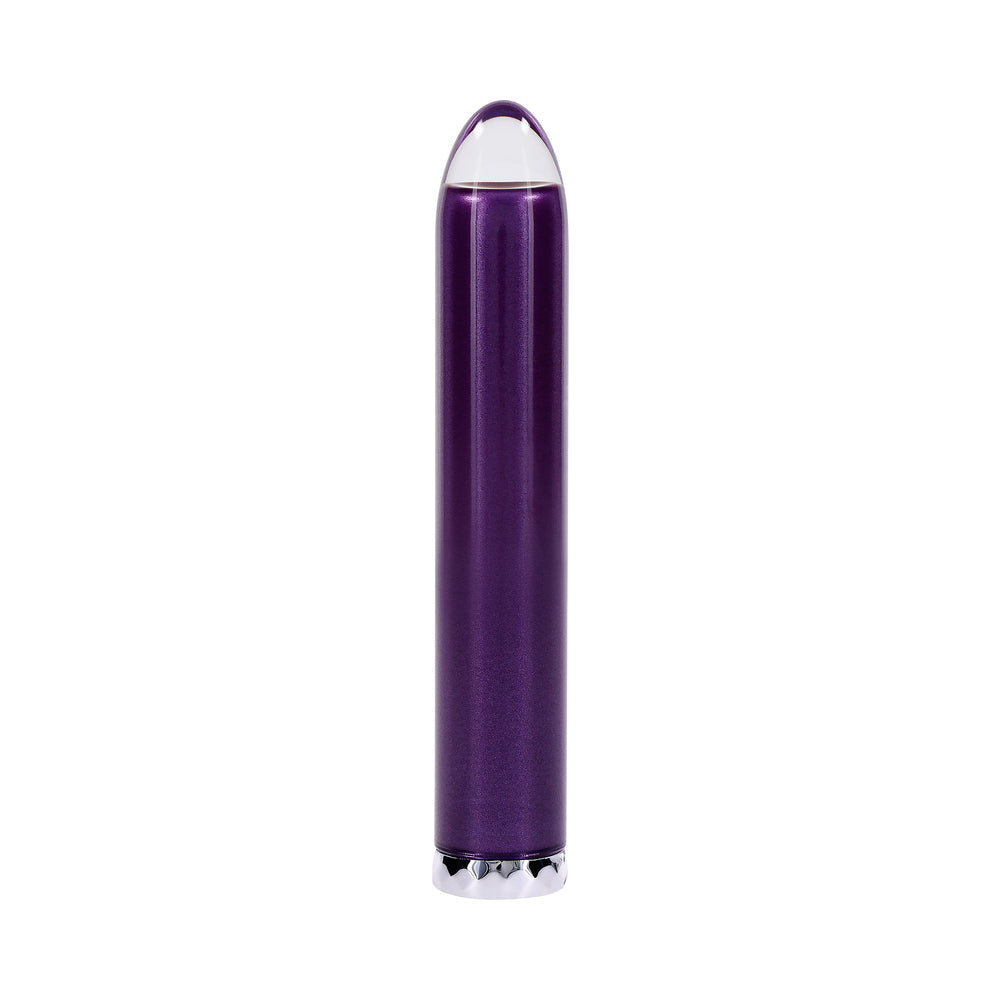 Playboy Amethyst Rechargeble Vibrating Glass Vibe Purple - product image 3