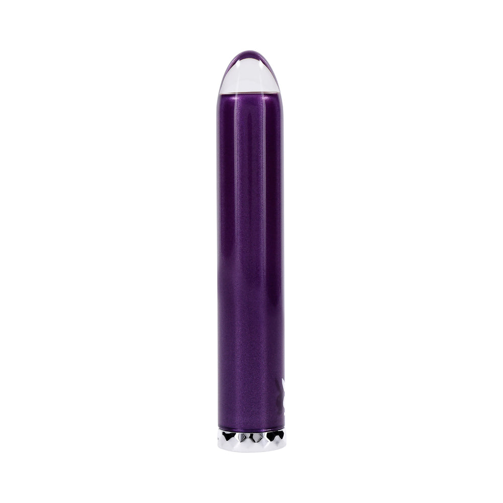 Playboy Amethyst Rechargeble Vibrating Glass Vibe Purple - product image 4
